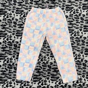 Wild Fable Pastel Checkered Pajama Bottoms - Pink & Blue
